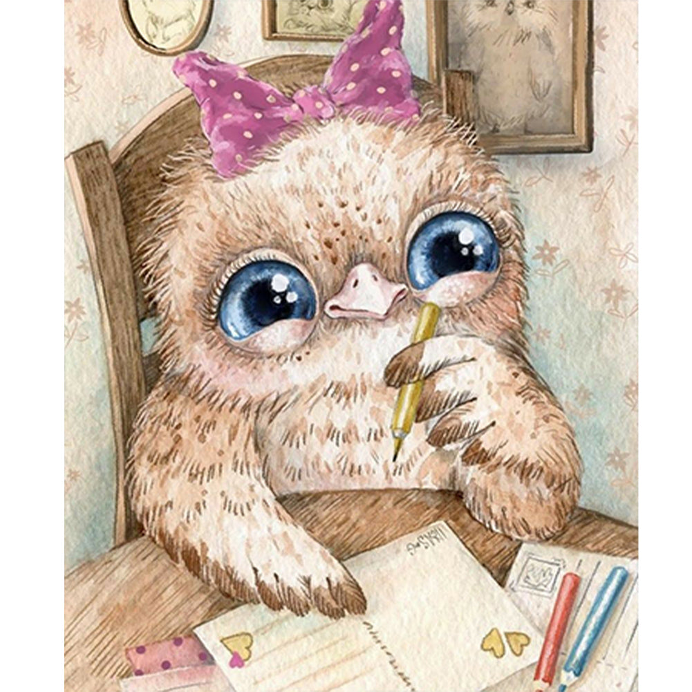 Owl - Full Round Drill Diamond Painting 30*35CM