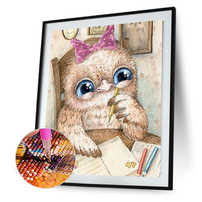 Owl - Full Round Drill Diamond Painting 30*35CM