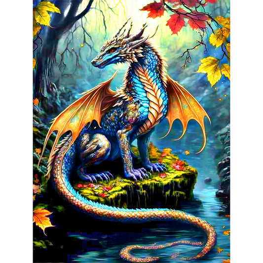 Little Dragon - Full Round Drill Diamond Painting 30*40CM