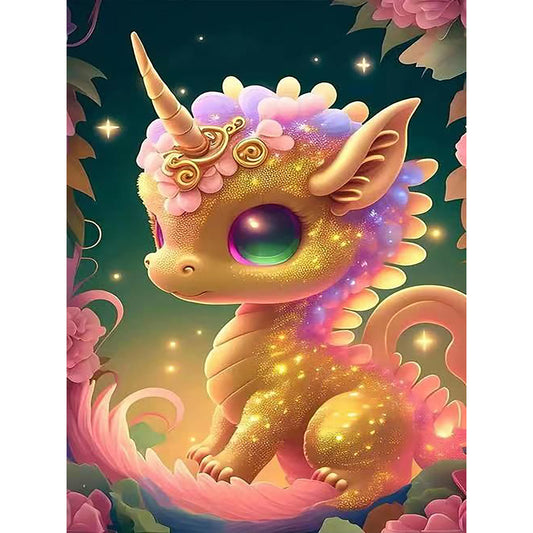 Little Dragon - Full Round Drill Diamond Painting 30*40CM