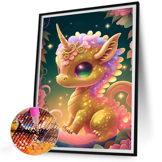 Little Dragon - Full Round Drill Diamond Painting 30*40CM