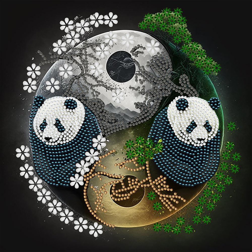 Tai Chi Yin Yang Panda - Special Shaped Drill Diamond Painting 30*30CM