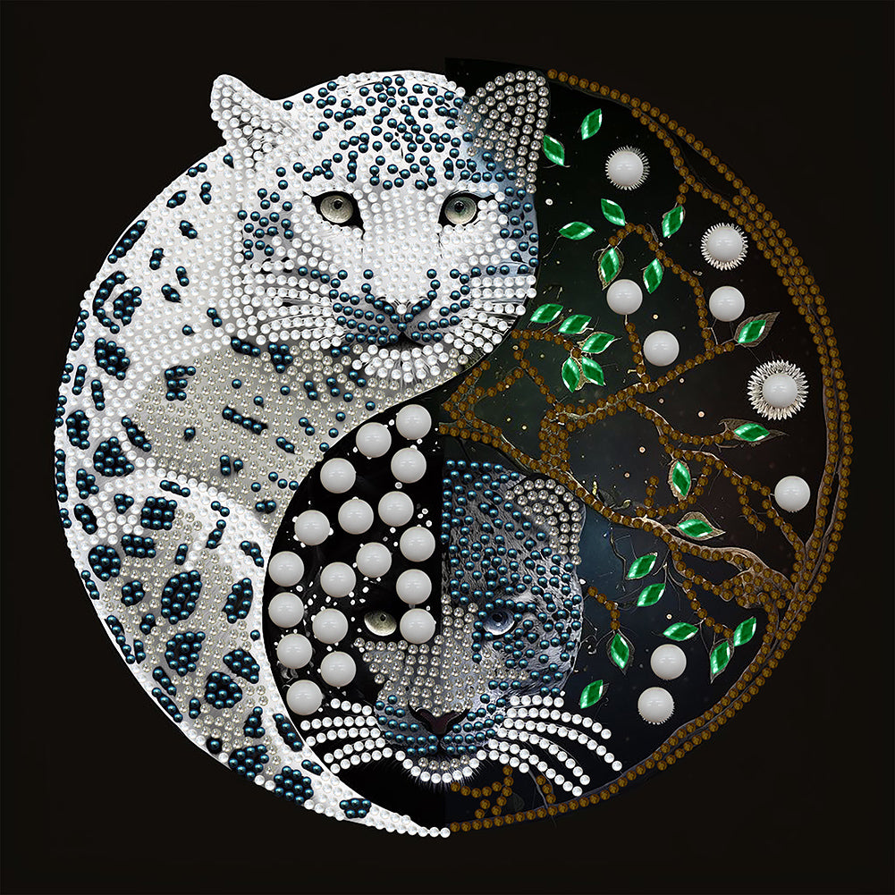 Tai Chi Yin Yang Leopard - Special Shaped Drill Diamond Painting 30*30CM