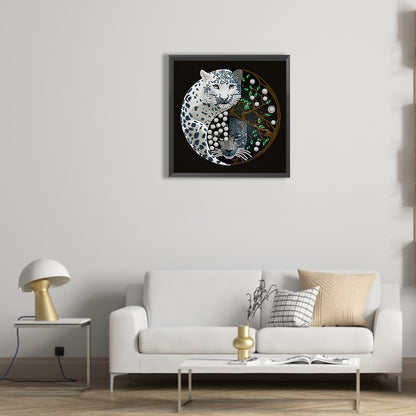 Tai Chi Yin Yang Leopard - Special Shaped Drill Diamond Painting 30*30CM