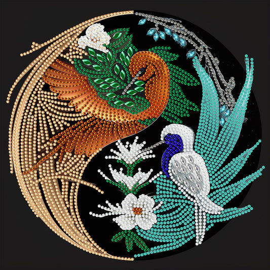 Tai Chi Yin Yang Bird - Special Shaped Drill Diamond Painting 30*30CM