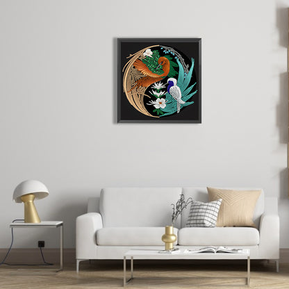 Tai Chi Yin Yang Bird - Special Shaped Drill Diamond Painting 30*30CM