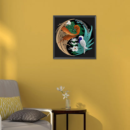 Tai Chi Yin Yang Bird - Special Shaped Drill Diamond Painting 30*30CM