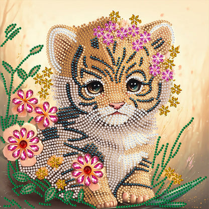 Little Tiger - Special Shaped Drill Diamond Painting 30*30CM