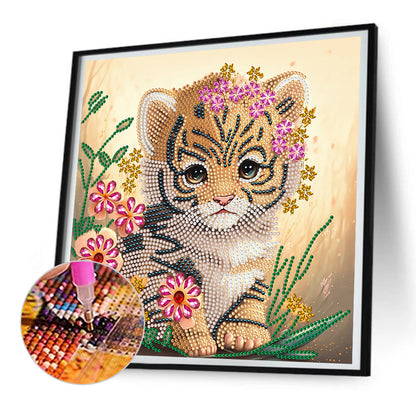 Little Tiger - Special Shaped Drill Diamond Painting 30*30CM