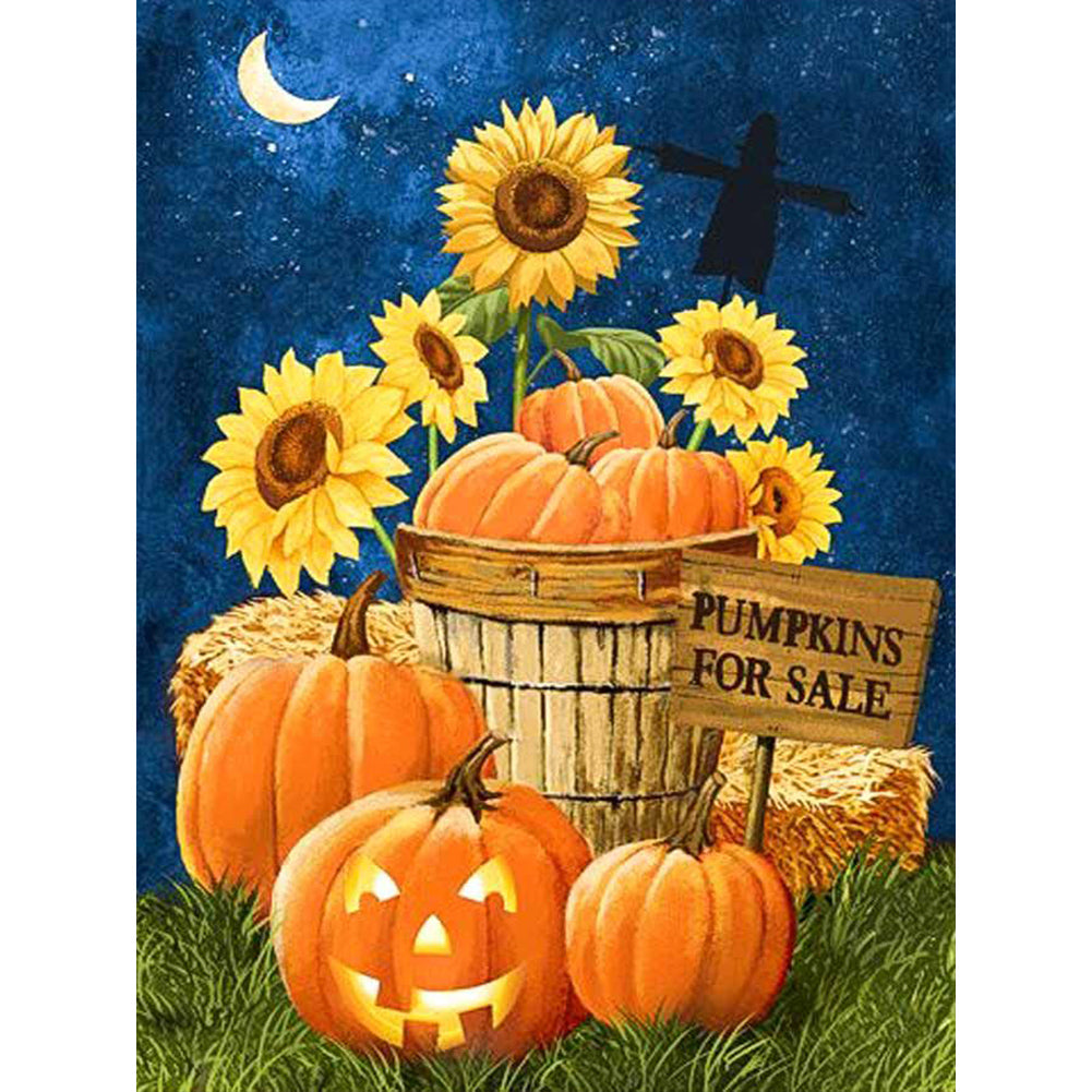 Pumpkin - Full Round Drill Diamond Painting 30*40CM