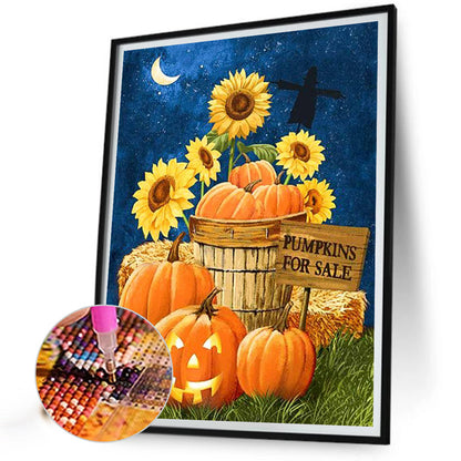 Pumpkin - Full Round Drill Diamond Painting 30*40CM