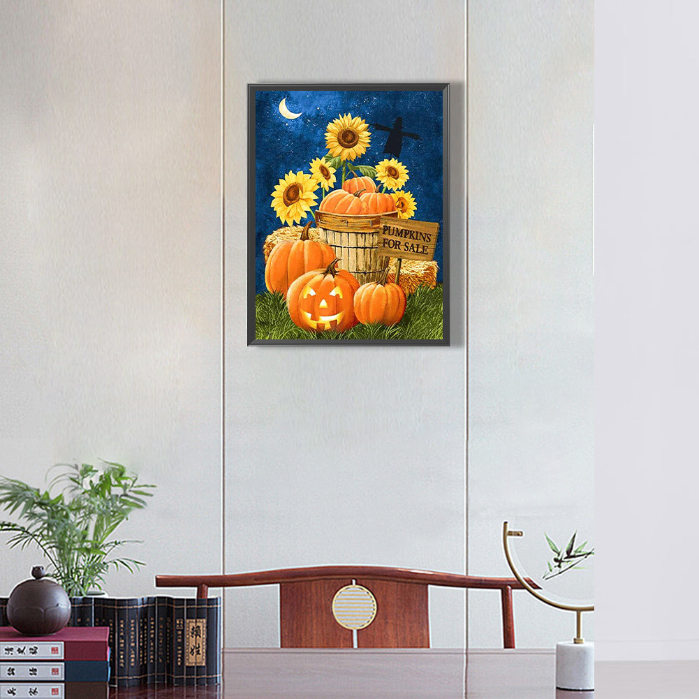 Pumpkin - Full Round Drill Diamond Painting 30*40CM