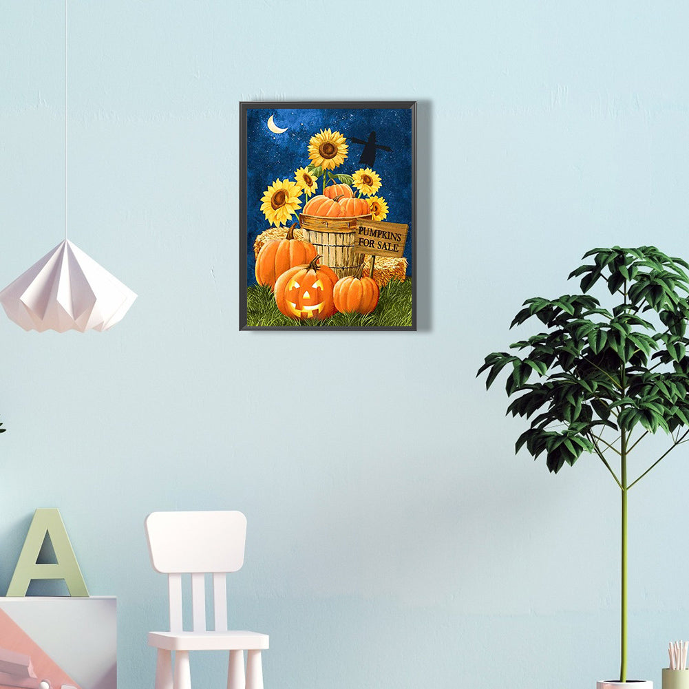 Pumpkin - Full Round Drill Diamond Painting 30*40CM