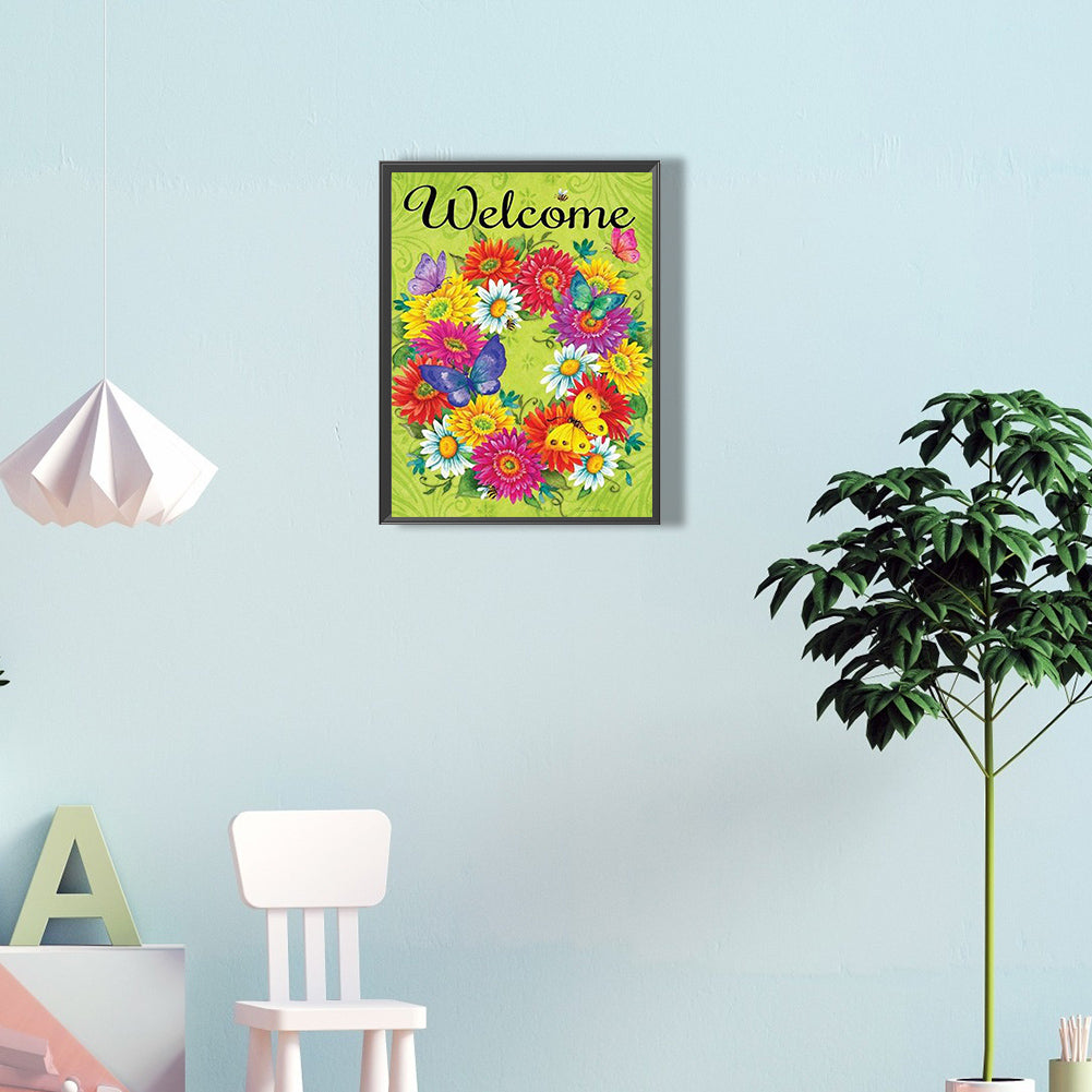 Small Flowers - Full Round Drill Diamond Painting 30*40CM