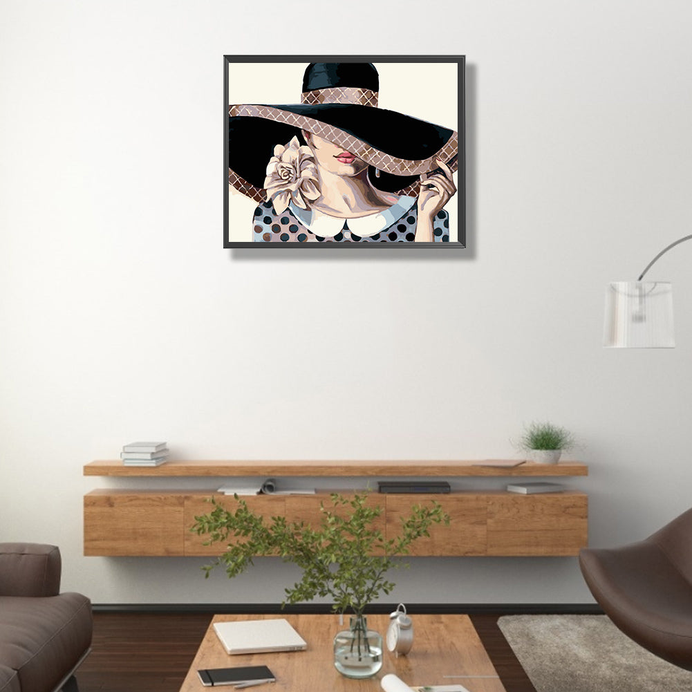 Temperament Girl - Full Round Drill Diamond Painting 50*40CM