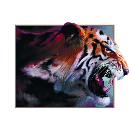 Roaring Tiger - Full Round Drill Diamond Painting 50*40CM