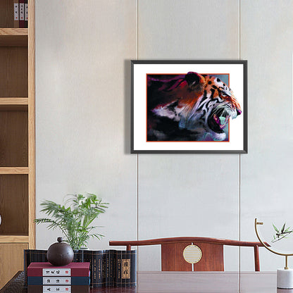 Roaring Tiger - Full Round Drill Diamond Painting 50*40CM