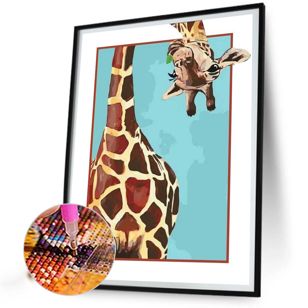 Headstand Giraffe - Full Round Drill Diamond Painting 40*50CM