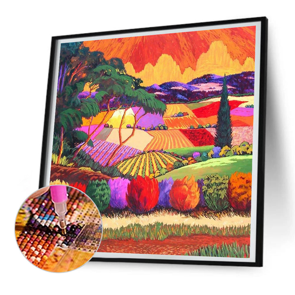 Multicolor Pastoral - Full Round Drill Diamond Painting 30*30CM