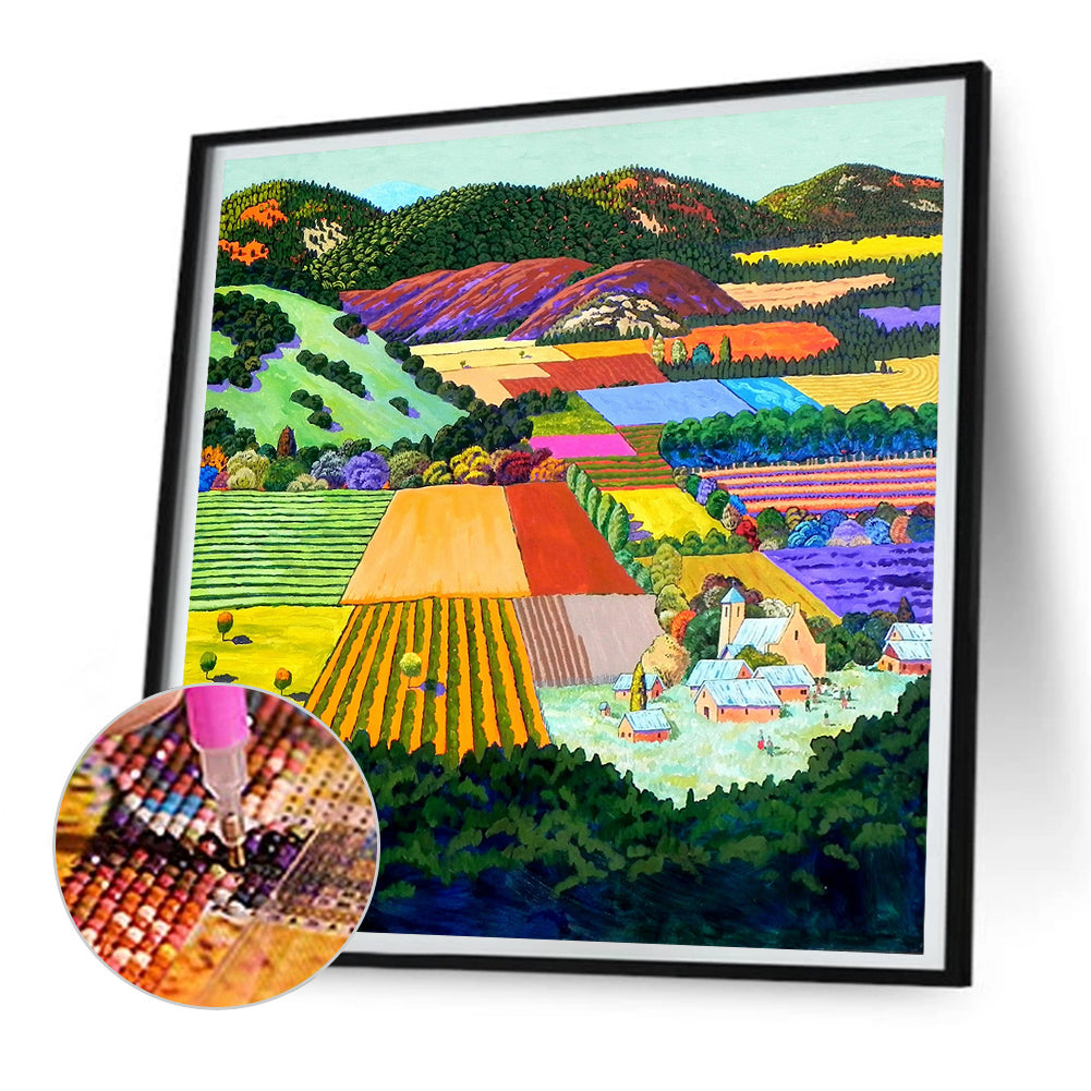 Colored Field - Full Round Drill Diamond Painting 30*30CM