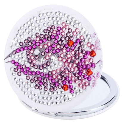 DIY Diamond Painting Makeup Mirror Portable Diamond Art Mosaic Makeup Mirror