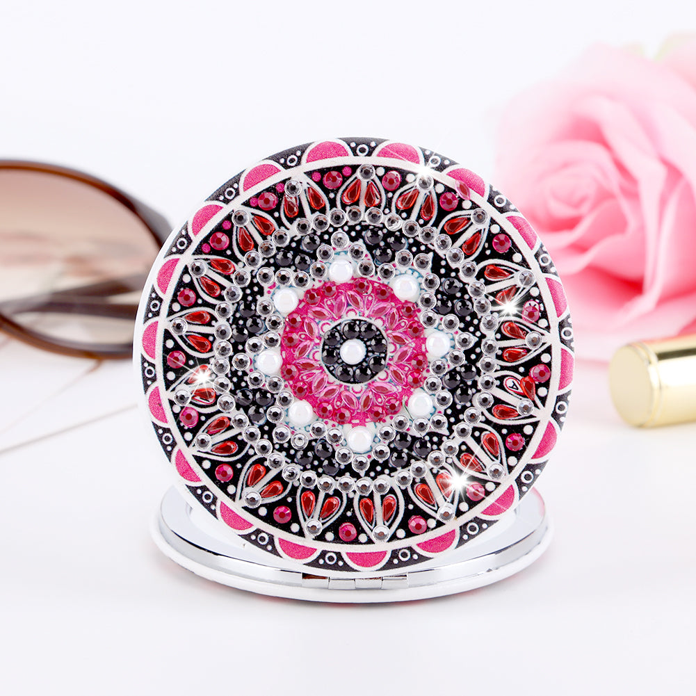 DIY Diamond Painting Makeup Mirror Portable Diamond Art Mosaic Makeup Mirror