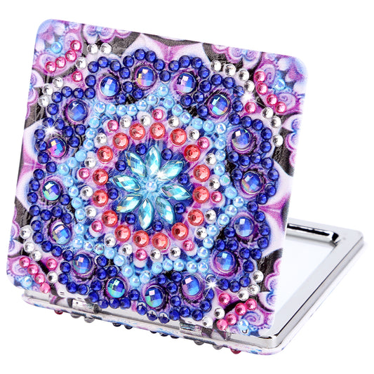 DIY Diamond Painting Makeup Mirror Portable Diamond Art Mosaic Makeup Mirror