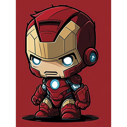 Q Version Iron Man - Full Round Drill Diamond Painting 30*40CM