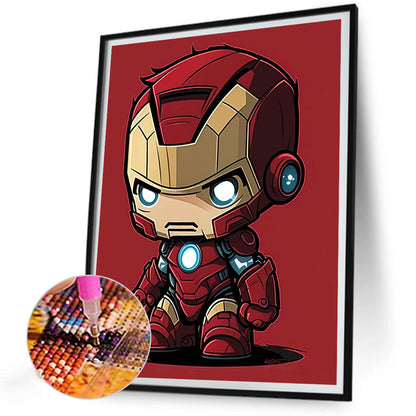 Q Version Iron Man - Full Round Drill Diamond Painting 30*40CM