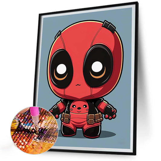 Q Version Deadpool - Full Round Drill Diamond Painting 30*40CM