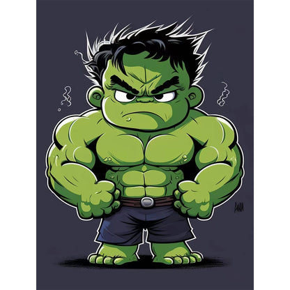 Q Version Hulk - Full Round Drill Diamond Painting 30*40CM