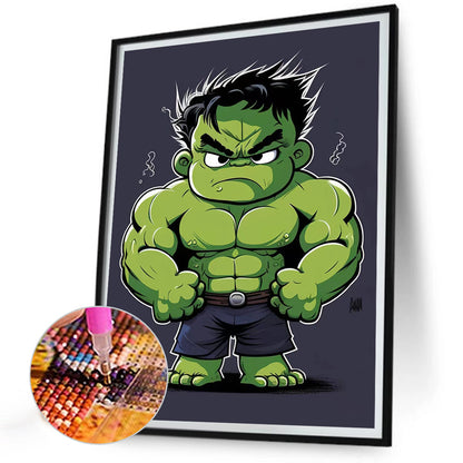 Q Version Hulk - Full Round Drill Diamond Painting 30*40CM