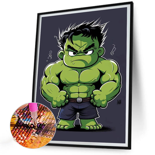 Q Version Hulk - Full Round Drill Diamond Painting 30*40CM
