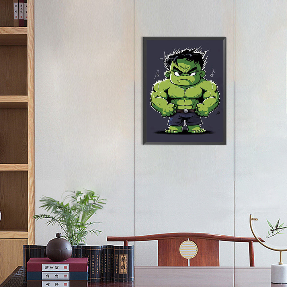 Q Version Hulk - Full Round Drill Diamond Painting 30*40CM