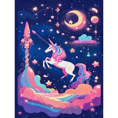 Leaping Unicorn - Full Round Drill Diamond Painting 30*40CM