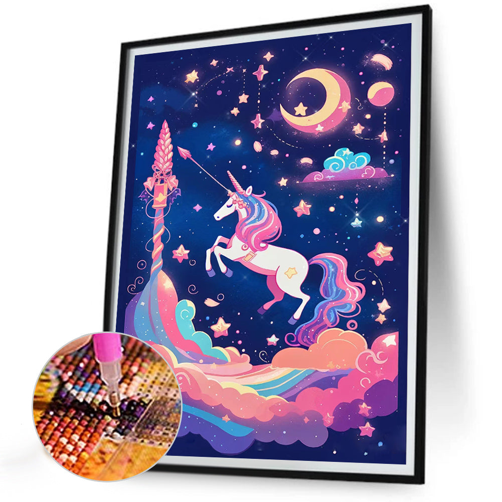 Leaping Unicorn - Full Round Drill Diamond Painting 30*40CM