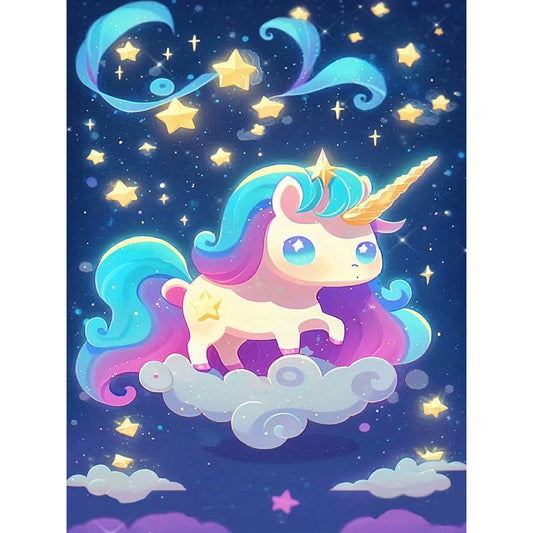 Tengyun Unicorn - Full Round Drill Diamond Painting 30*40CM