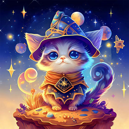 Proud Magic Cat - Full Round Drill Diamond Painting 30*30CM