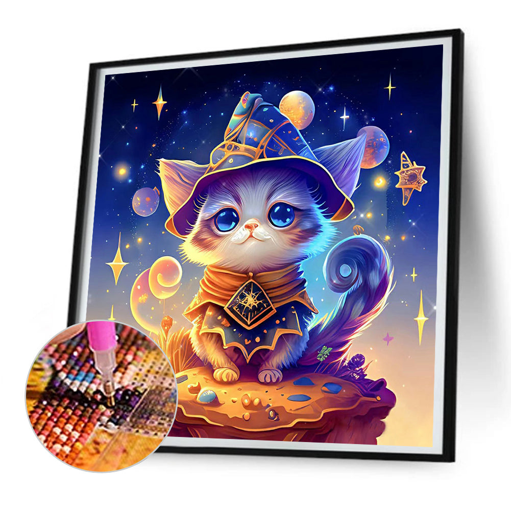 Proud Magic Cat - Full Round Drill Diamond Painting 30*30CM