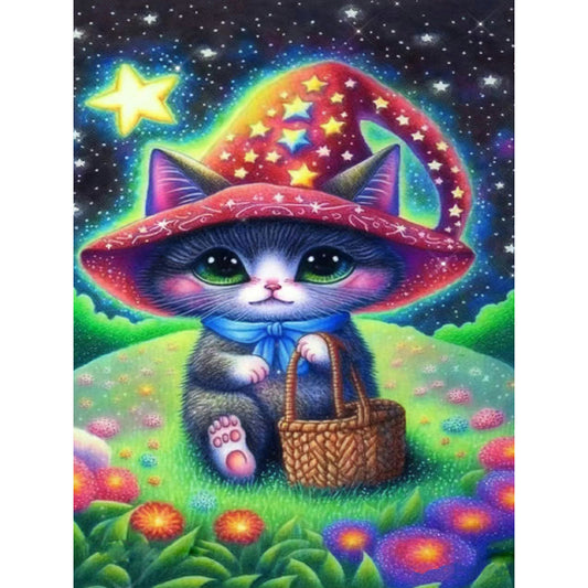 Magic Cat Outside - Full Round Drill Diamond Painting 30*40CM