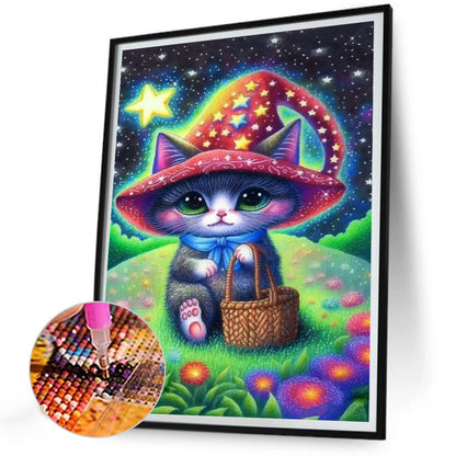 Magic Cat Outside - Full Round Drill Diamond Painting 30*40CM