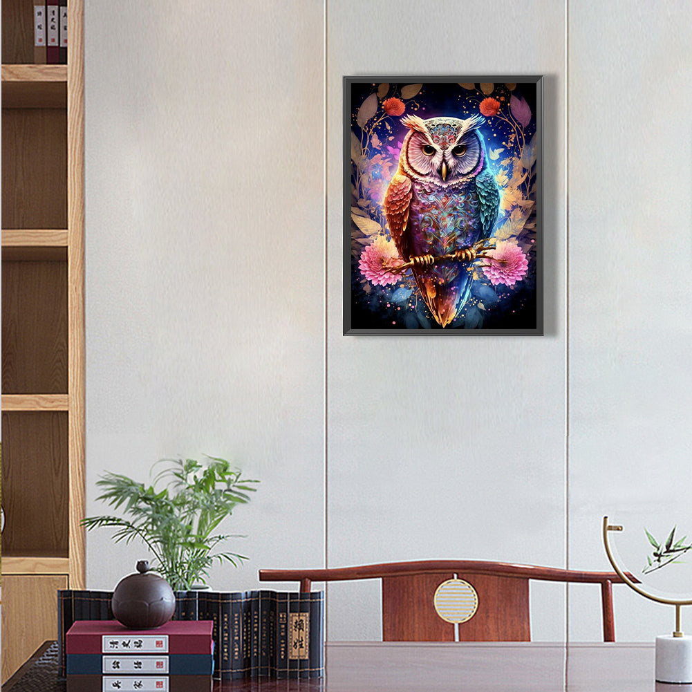 Color Owl - Full Round Drill Diamond Painting 30*40CM