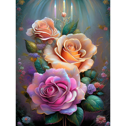 Bouquet Of Roses - Full Round Drill Diamond Painting 30*40CM