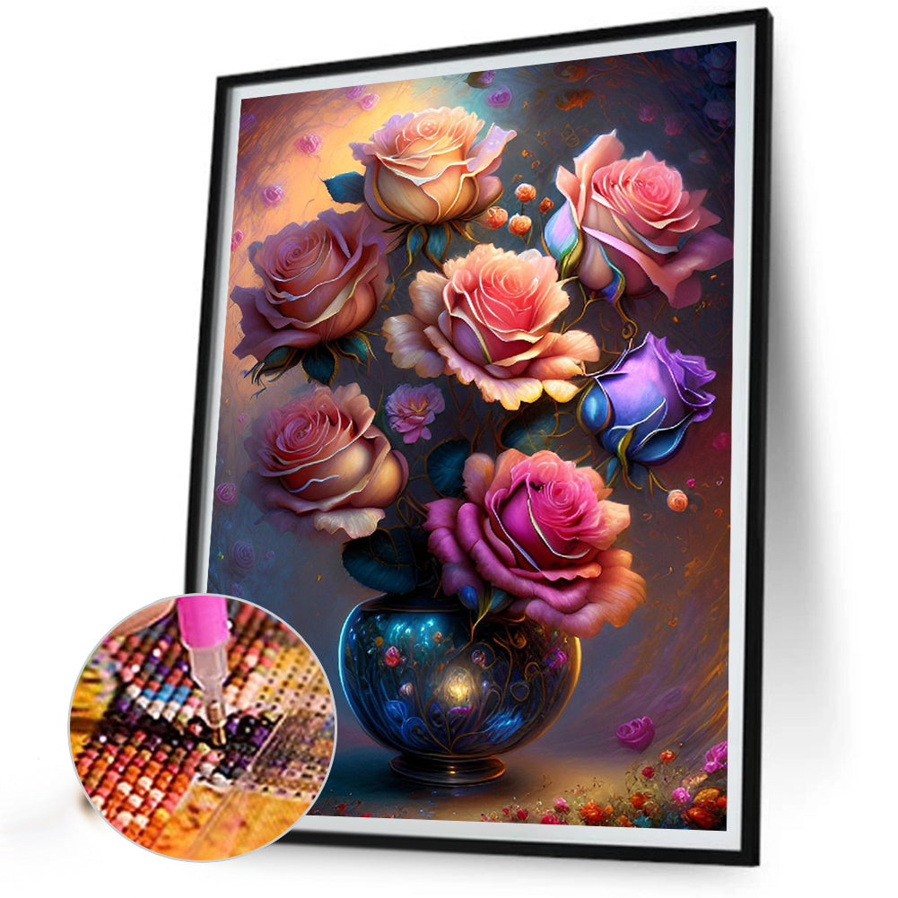 Bouquet Of Roses - Full Round Drill Diamond Painting 30*40CM