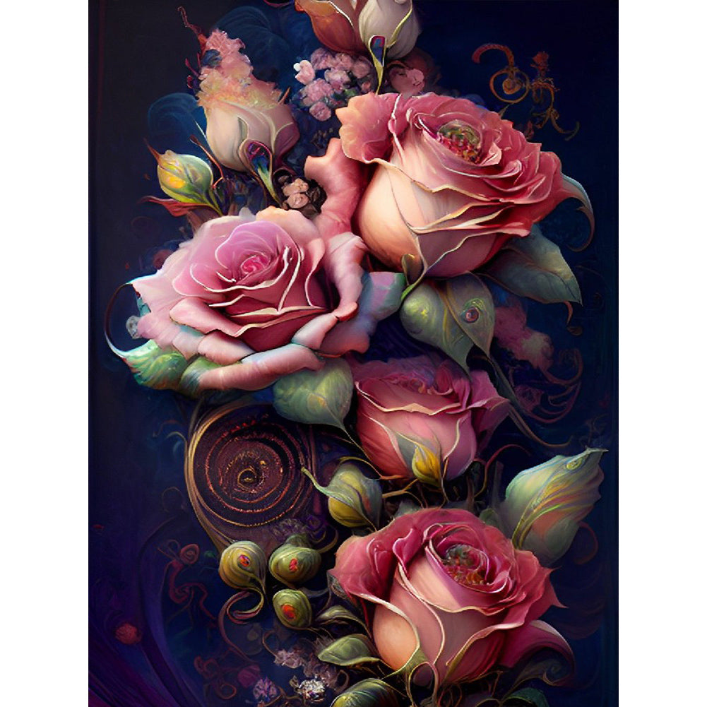 Bouquet Of Roses - Full Round Drill Diamond Painting 30*40CM