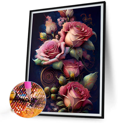 Bouquet Of Roses - Full Round Drill Diamond Painting 30*40CM