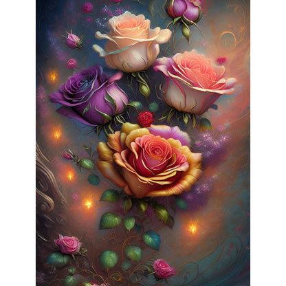 Bouquet Of Roses - Full Round Drill Diamond Painting 30*40CM