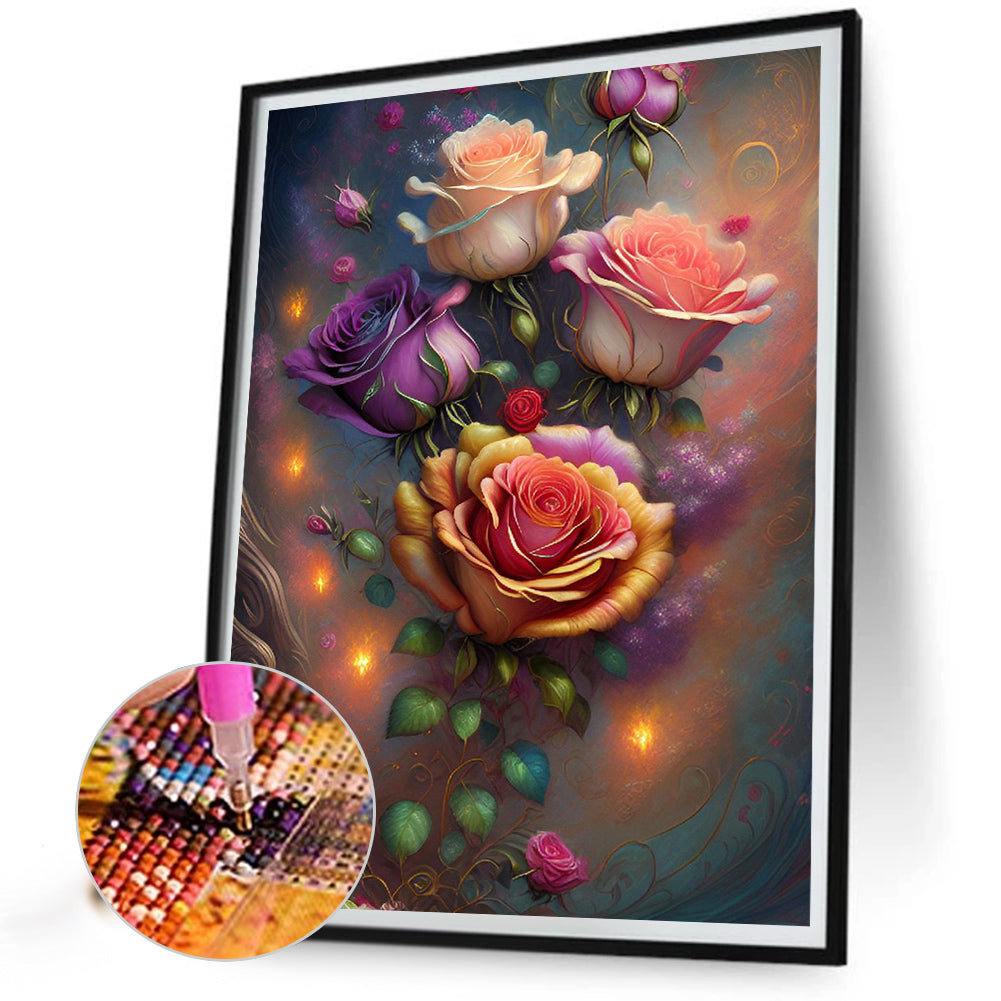 Bouquet Of Roses - Full Round Drill Diamond Painting 30*40CM