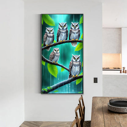 Owl - Full Round Drill Diamond Painting 40*70CM