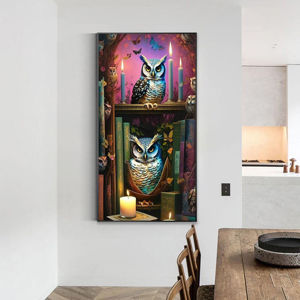 Owl - Full Round Drill Diamond Painting 40*70CM